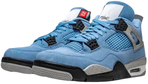 Side View of Jordan 4 Retro University Blue